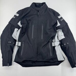Speed and Strength Motorcycle Jacket MENS Black Gray Full Zip Coat SIZE XL
